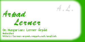 arpad lerner business card